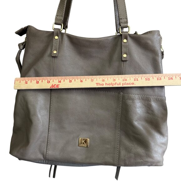 Kooba Leather Tote Bag With Dual Handles & Gold Hardware - Picture 5 of 11